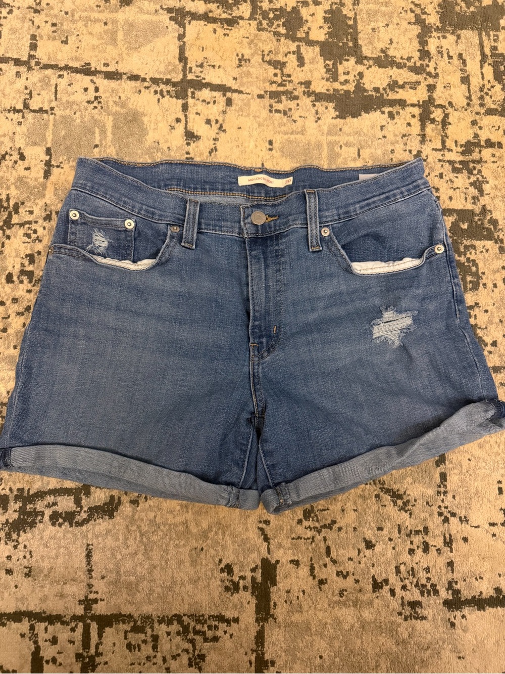 Levi’s Classic Blue Denim Women’s Shorts - Casual Rolled Hem
